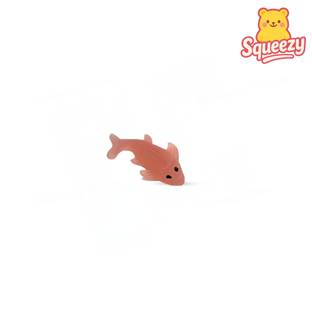 UV Color-Changing BBQ Squishy soft EVA stress relief toy shaped like a fish.