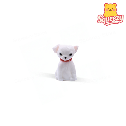 White Dog Squishy super soft slow-rising puppy stress relief toy.