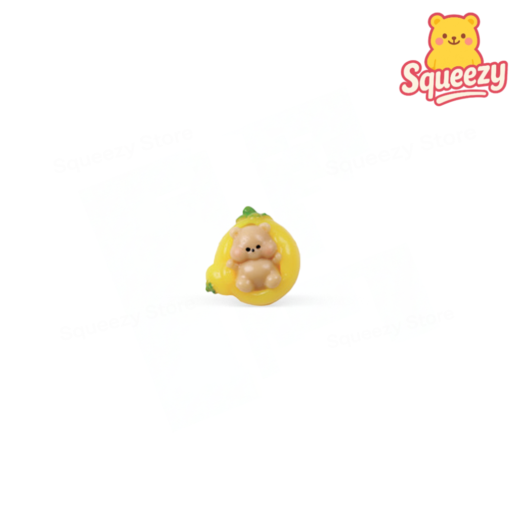 Yellow Dog Squishy — Dog in yellow cozy bed squishy, soft sensory toy.