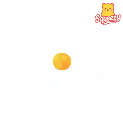 Yellow Squishy Emoji Face Ball sensory toy with pop-out emoji expression.