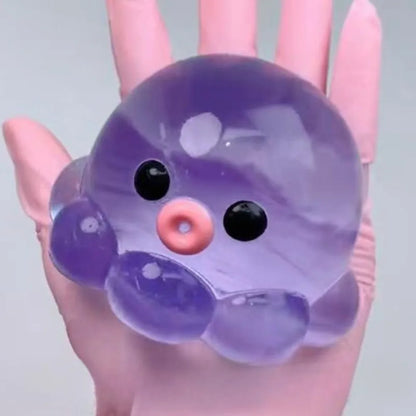 Squishy Bubble Pop Fidget Toy, Squeeze Sensory Ball & Octopus Popper, Anti-Anxiety Toy for Adults Kids, ASMR Fun Party Gift