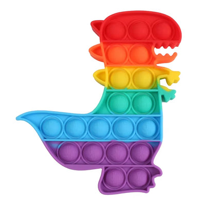Sensory Toys Rainbow Dinosaur Fidget Toys Children Push Its Kawaii Autism Needs Squishy Stress Reliever Toys Aнтистресс