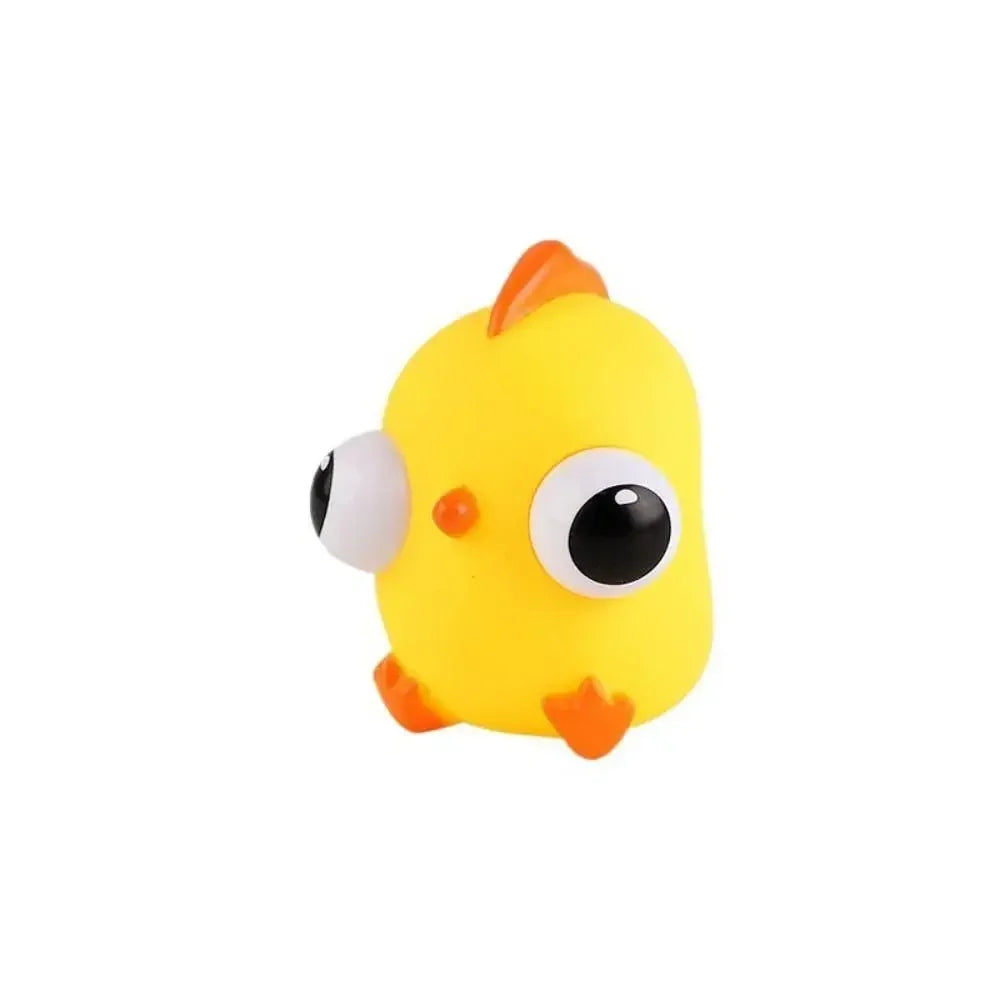 Yellow Brown Green Pop Eyes Toy New Plastic Silicone Stress Relief Squeeze Toy Pig Chicken Rabbit Cartoon Toy