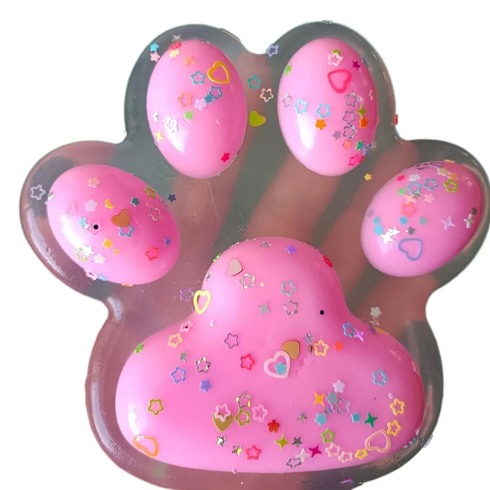 Extra Large Squeeze Cat Paw Toys Silicone Decompression Toys Sticky Soft Pinching and Decompressing Toy for Stress Release Toys