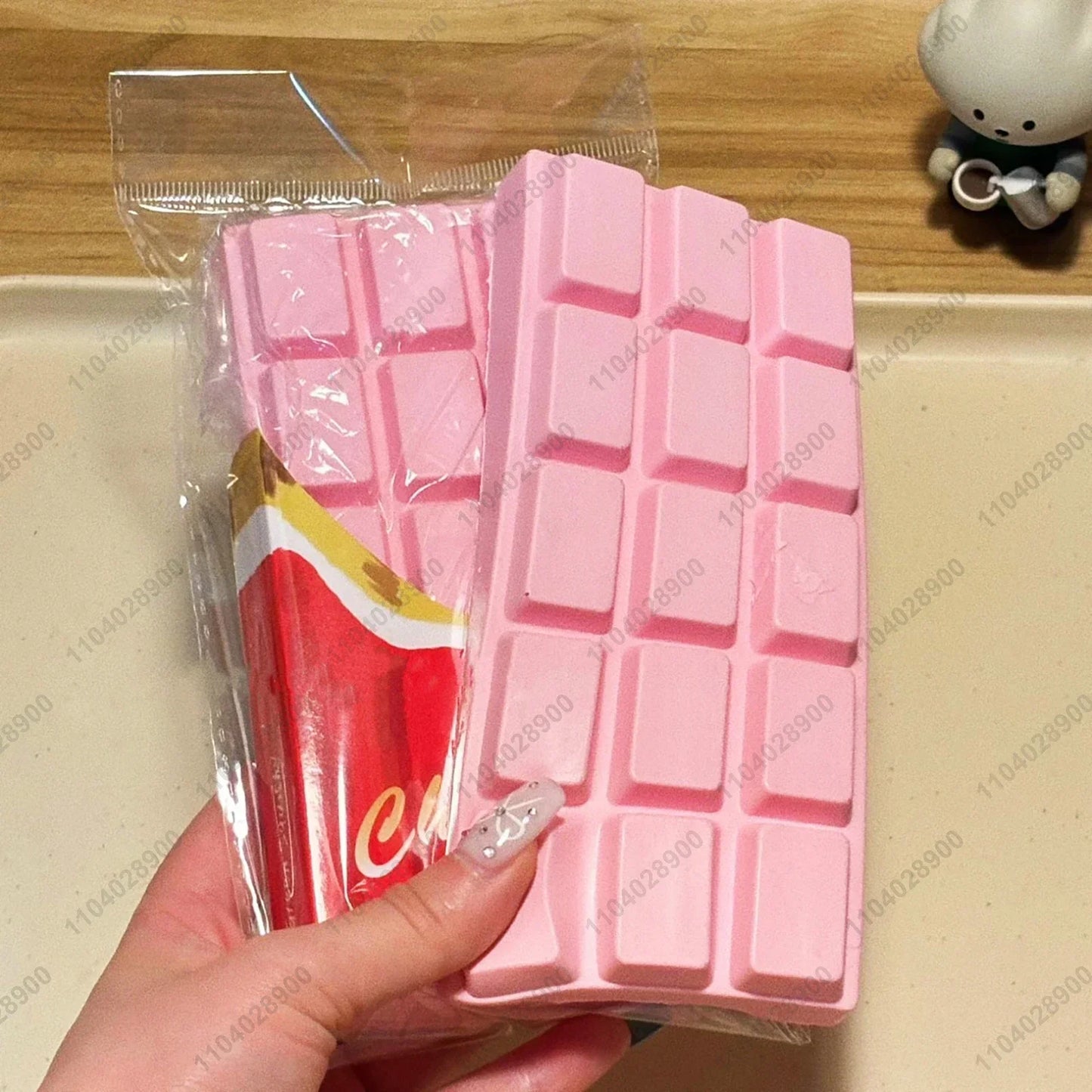 Chocolate Bar Squishy Slow Rising White Chocolate Bar Slow Rebound Squeeze Toy Food Stress Release Hand Relax Gift