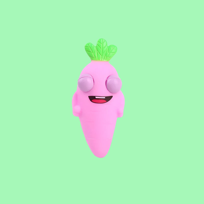 Creative Carrots Popping the Eyes Cute Fruit Squeezing Toys for Kids Silicon Decompression Stress Vent Explosive Squeeze Eye Toy