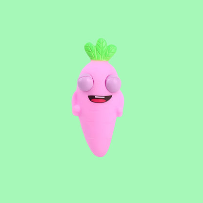 Creative Carrots Popping the Eyes Cute Fruit Squeezing Toys for Kids Silicon Decompression Stress Vent Explosive Squeeze Eye Toy