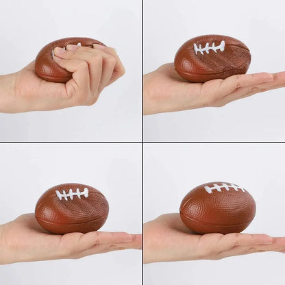Relax with Our anti Stress Fidget Rugby Ball for Office and Kids Brown Pressure Release Bouncy Squeeze Stress Relief Toy