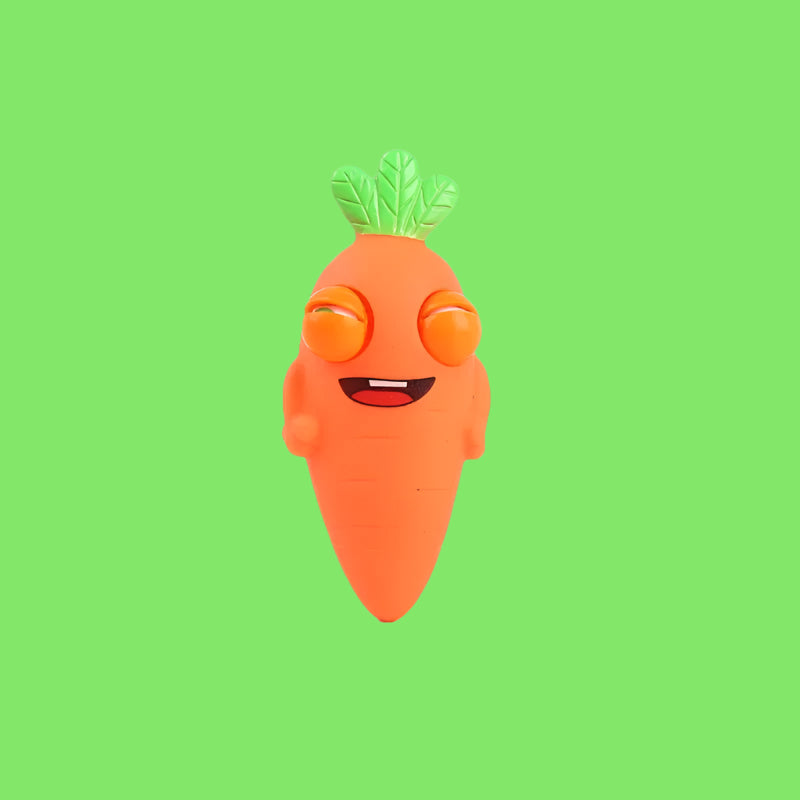 Creative Carrots Popping the Eyes Cute Fruit Squeezing Toys for Kids Silicon Decompression Stress Vent Explosive Squeeze Eye Toy