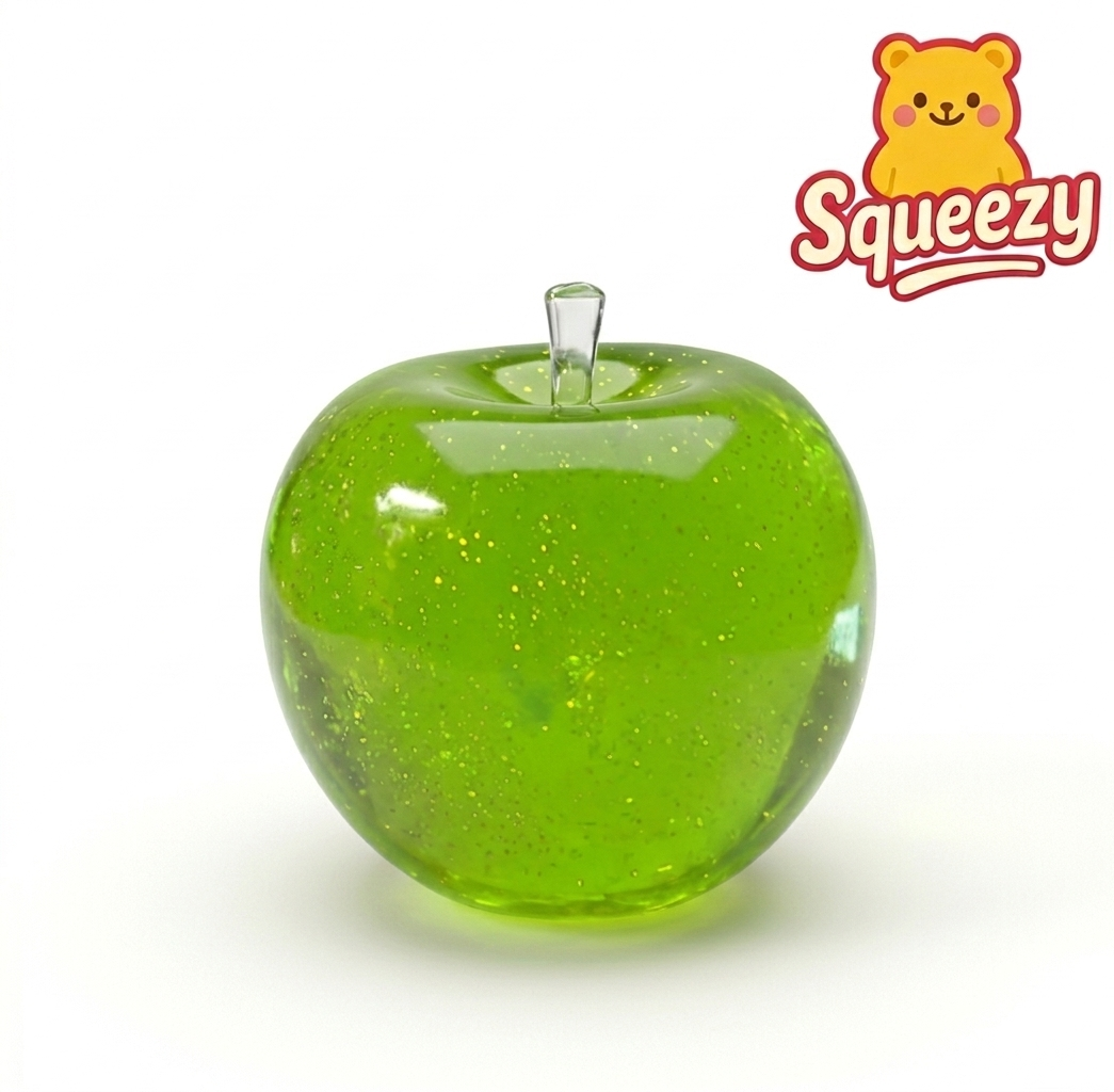 green Crystal Big Apple Squishy Stress Relief Toy

