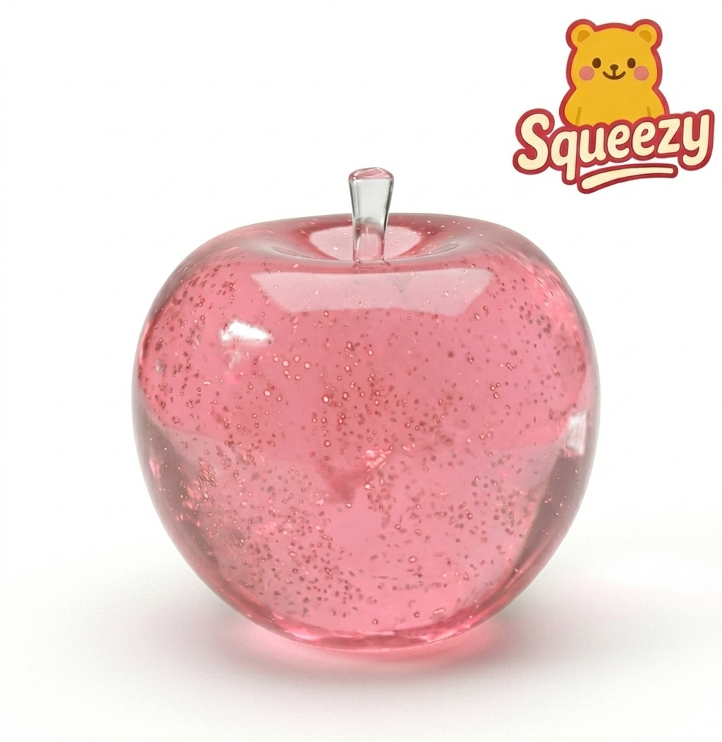 pink Crystal Big Apple Squishy Stress Relief Toy