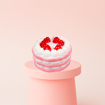 pink Strawberry Cake Squishy Stress Toy