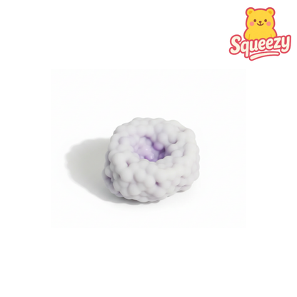 purple Shapeable Vacuum Squishy Sand Grape Smoothie Ball Stress Relief