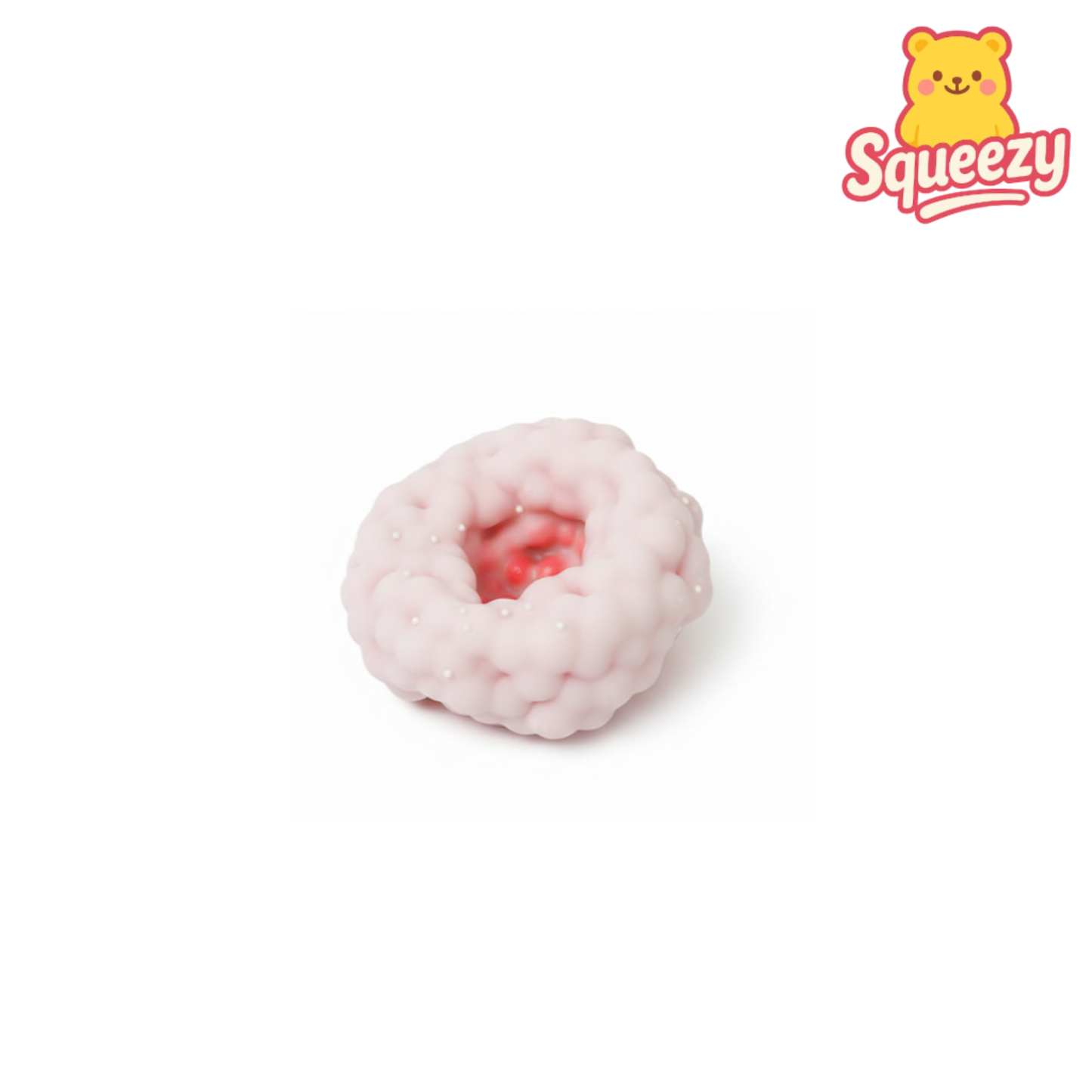 red Shapeable Vacuum Squishy Sand Grape Smoothie Ball Stress Relief